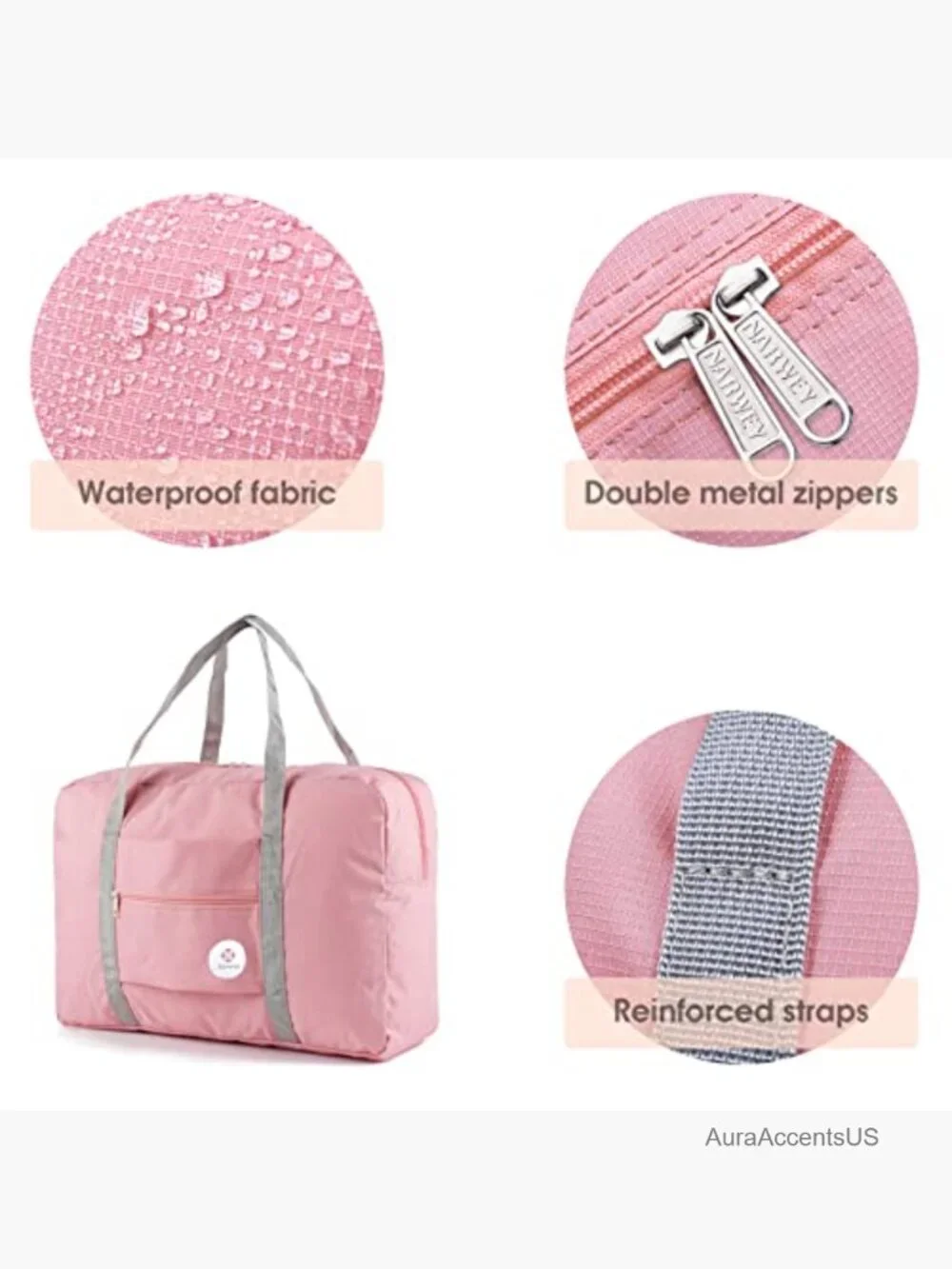Foldable Travel Duffel Bag Carry On Luggage Overnight for Women and Men
